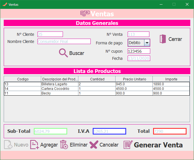 Sistema inventarios